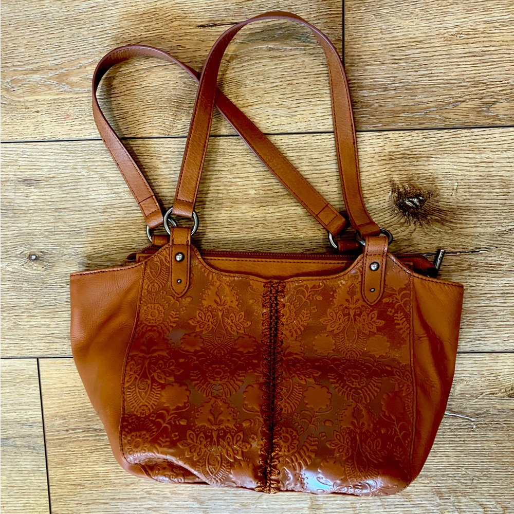 Elegant Brown Leather Tote Bag